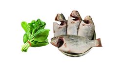 Chhuya Telapia Fish Whole Clean 400g & BrightFarms Regular Spinach (Palongshak) 1 Bundle