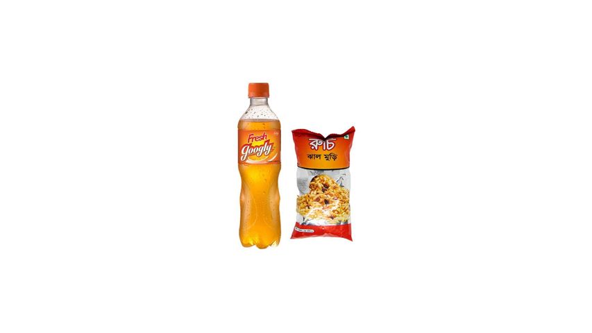 Fresh Googly 250ml 3 Pack & Ruchi Jhaal Muri 25g +- 5g 6 Pack Combo