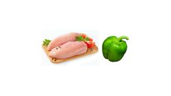 Broiler Chicken Breast Boneless & Green Capsicum Combo