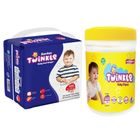 Savlon Twinkle Baby Pant Diaper 14-25kg XXL 24 Pieces & Savlon Twinkle Baby Wipes Jar 120pcs Combo