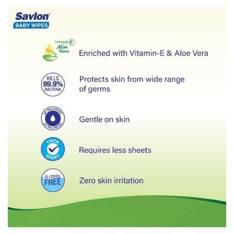 Savlon Baby Wipes Nature Care Jar 160 Pieces