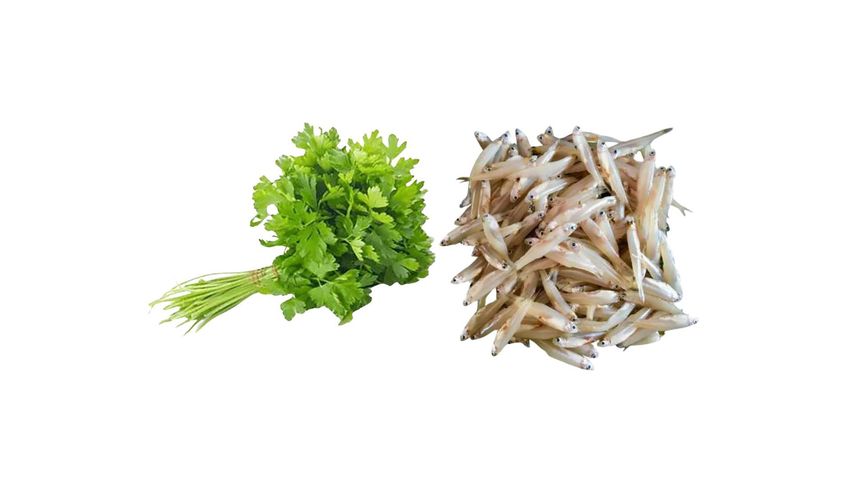 Hawor Kaski Fish Block (Processed & Clean) 250g & Coriander Leaves (Dhaniapata) 100g Combo