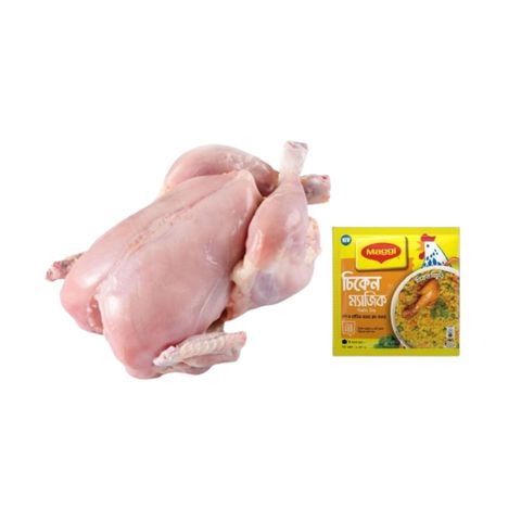 Buy Bengal Meat Whole Chicken Skinless 1kg & Maggi Chicken Magic Seasoning 8g Free