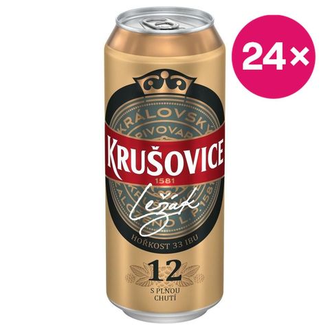 Krušovice 12 Light Lager Beer | 24 x 0.5 l