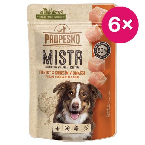 Propesko Mistr Kapsička s kuřecím v omáčce pro psy | 6 x 85 g