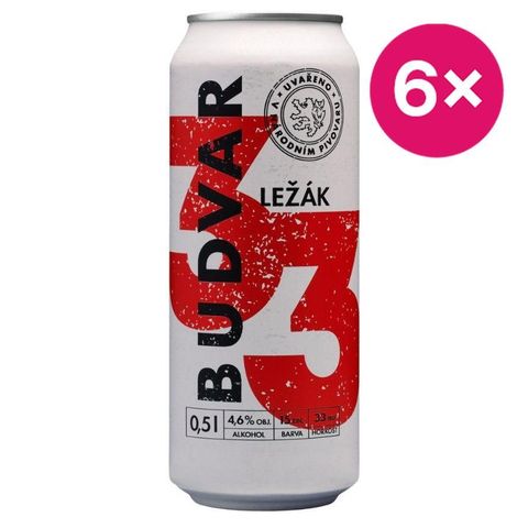 Budweiser Budvar 33 světlý ležák pivo | 6 x 0.5 l
