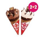Nestle Kit Kat Čokoládová zmrzlina v kornoutu + Kit Kat Vanilka zmrzlinový kornout