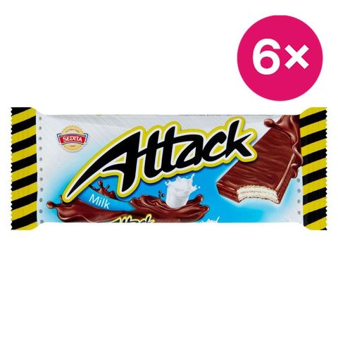 Sedita Attack Milk Cream Wafers in Milk Cocoa Coating | 6 x 30 g
