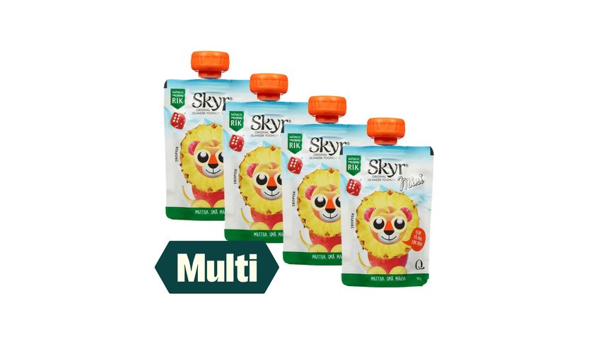 4 x Skyr Mini Tropisk Pose 90g