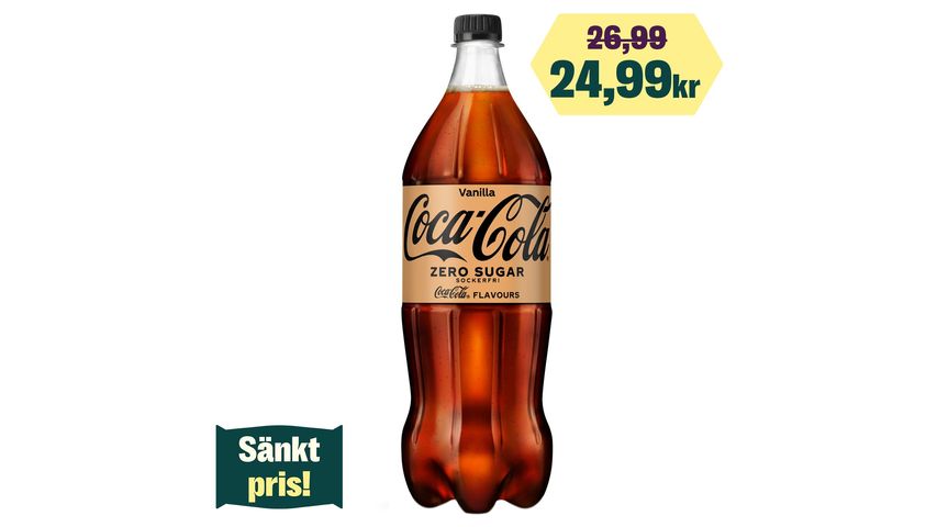 Coca-Cola Zero Läsk Vanilla Zero 1.5l 