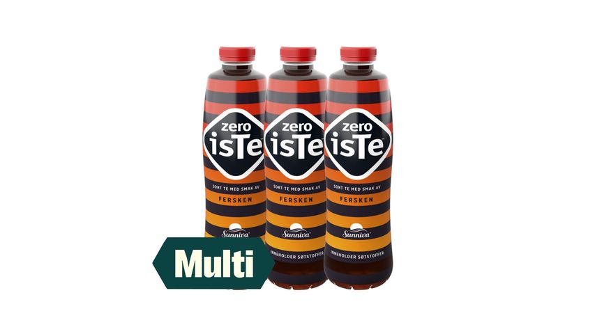 3 x Sunniva Iste Fersken Zero 1l