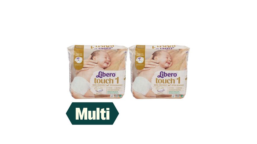 2 x Libero Touch 1 2-5kg Diapers 22 pk