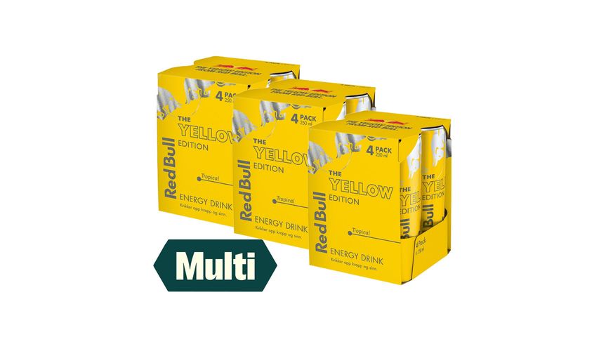 3 x Red Bull Yellow Edition 4 x 250ml