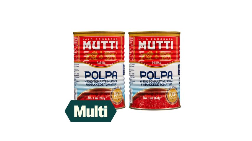 2 x Mutti Tomater Knuste 400g