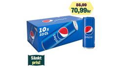 Pepsi Kolsyrad Läskedryck 33cl 10-p