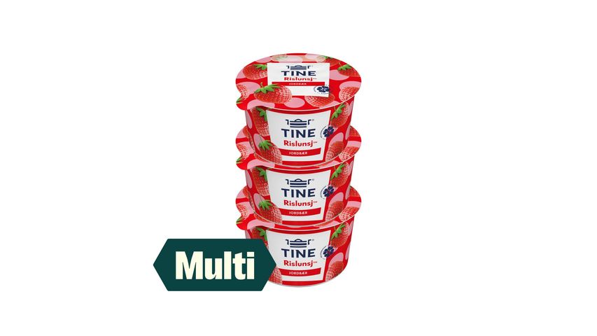 3 x TINE Rislunsj Jordbær 150g