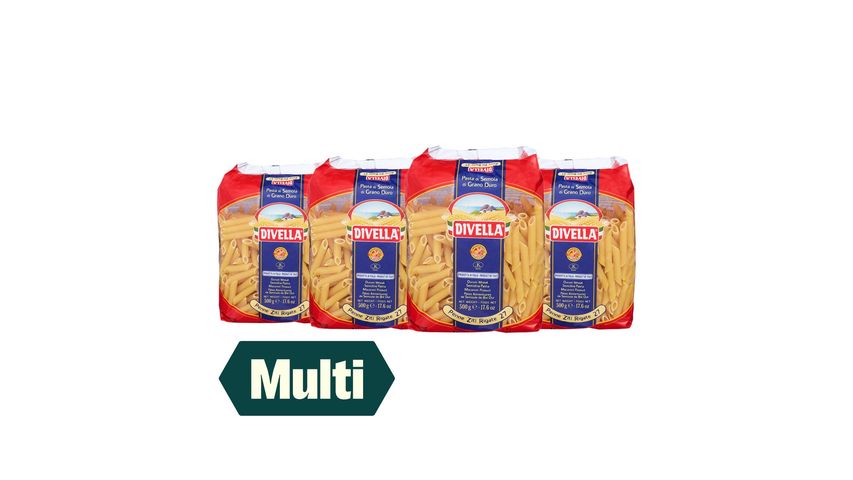 4 x Divella Penne Rigate Pasta 500g