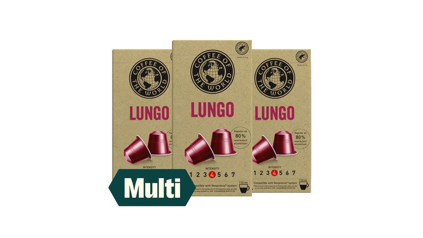3 x Cotw Lungo Kapsler 10stk