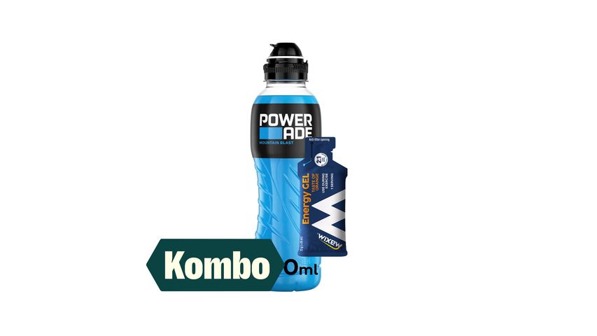 Powerade Mountain Blast & Maxim Energy Gel Orange