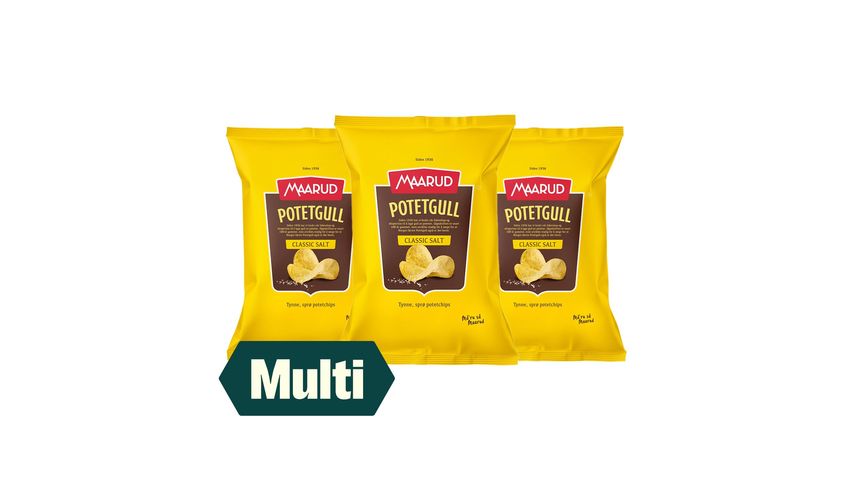 3 x Maarud Potetgull Classic Salt | 240g
