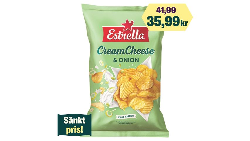 Estrella Cream Cheese & Onion 275g