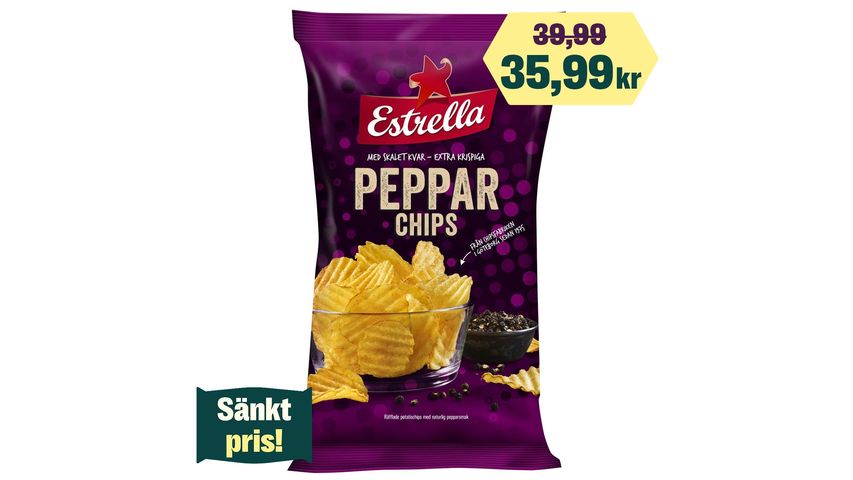 Estrella Chips Peppar 275g