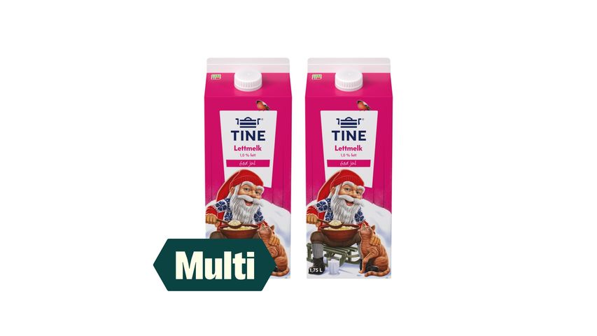 2 x TINE Melk Lett 1% 1.75l