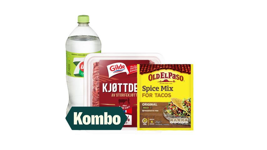 Kjøttdeig, Taco Mix & 7up u/sukker