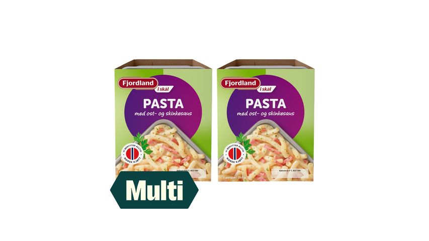 2 x Fjordland Pasta m/Ost & Skinkesaus 350g