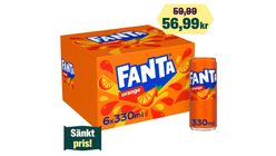 Fanta Läsk Orange 33cl 6-p