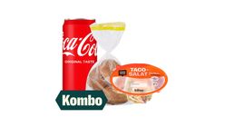 Tacosalat med Rundstykke & Coca-Cola