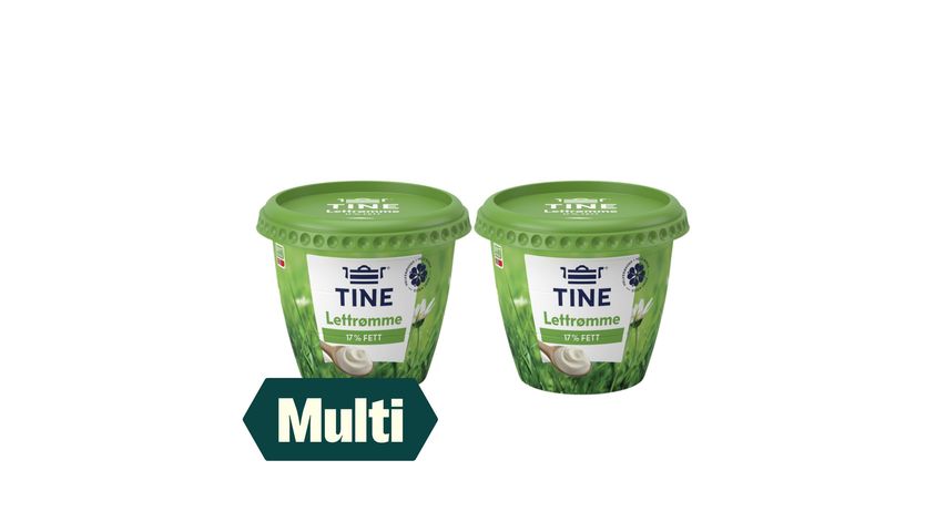 2 x TINE Lettrømme 17% 300g