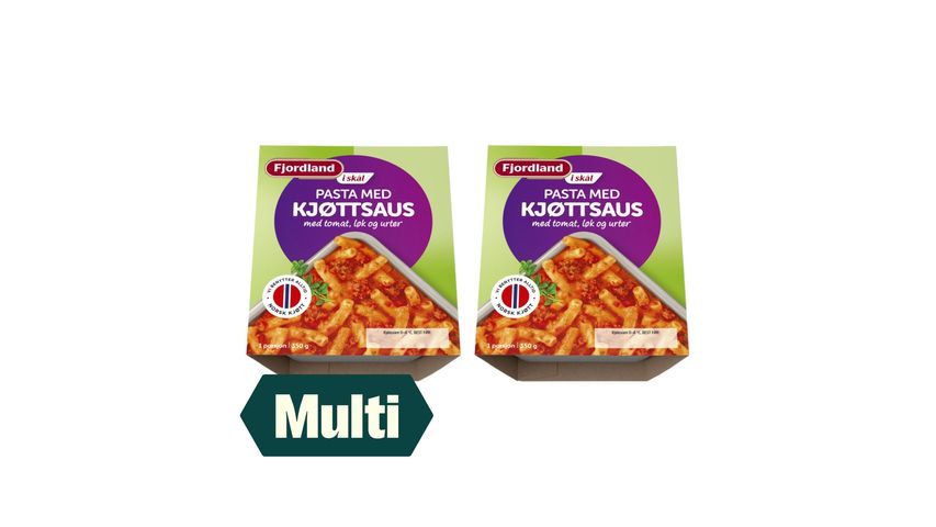 2 x Fjordland Pasta m/Kjøttsaus 350g
