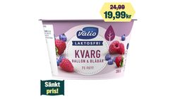 Valio Kvarg Raspberry/Blueberry Lactose-free 200g