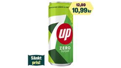  7-Up Zero kolsyrad Läskedryck 330ml