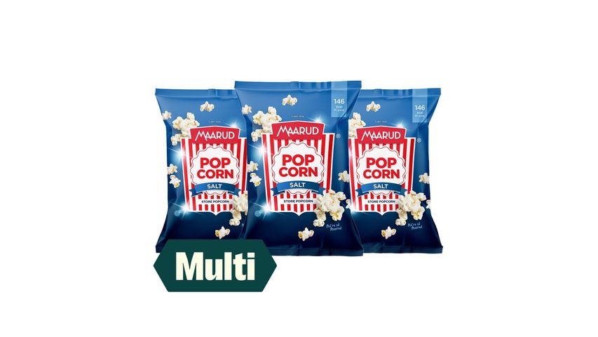 3 x Maarud Popcorn Poppet Salt | 75g