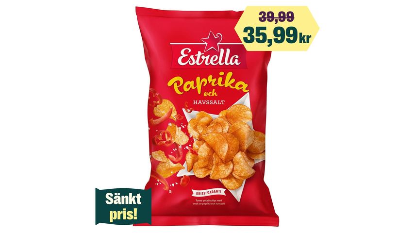 Estrella Chips Peppers & Sea Salt 275g