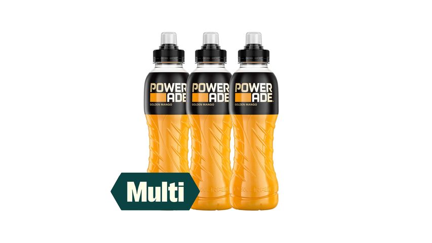 3 x Powerade Golden Mango 0.5l