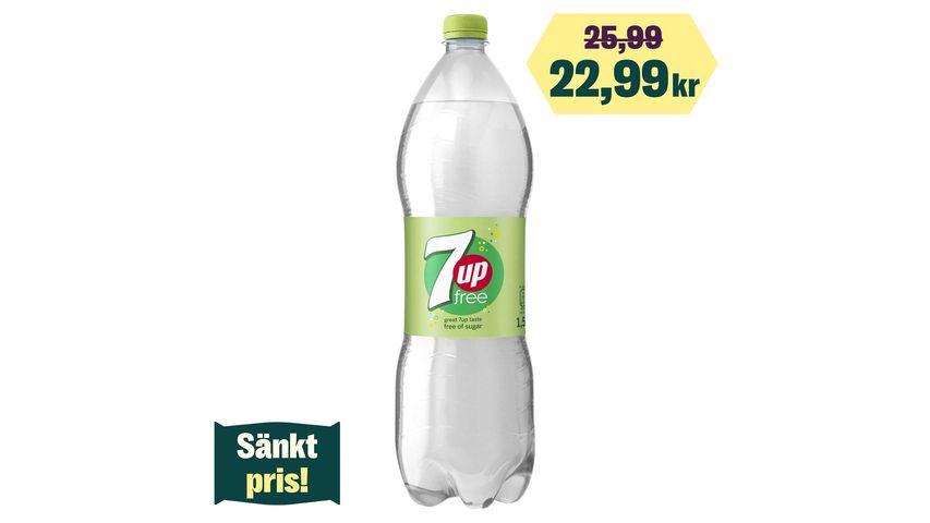 7Up Kolsyrad Sockerfri Läskedryck 1.5l