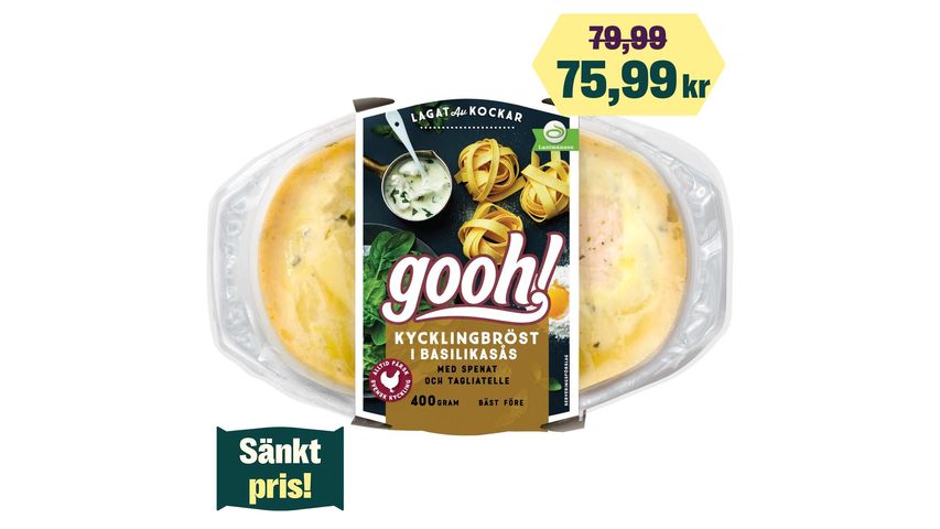 Gooh Kycklingbröst I Basilikasås 400g