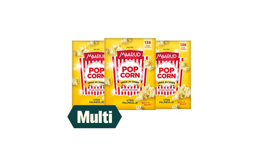 3 x Maarud Micro Popcorn Smør | 3 x 80g
