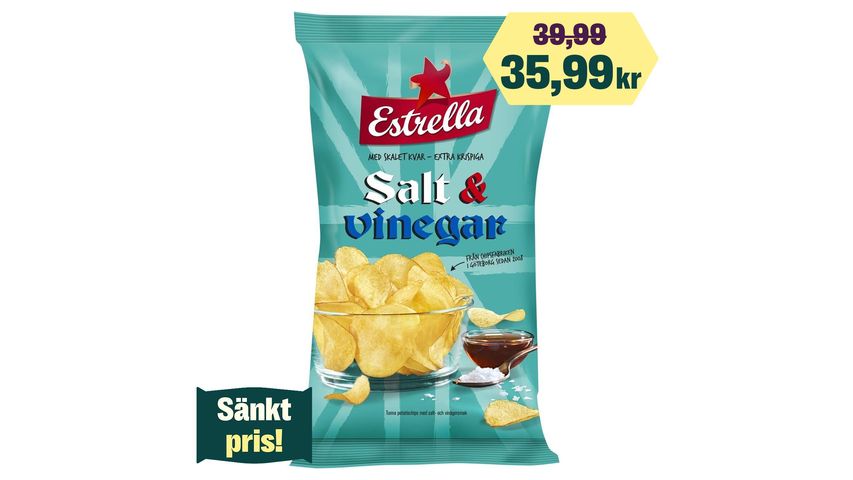 Estrella Chips Salt & Vinegar 275g