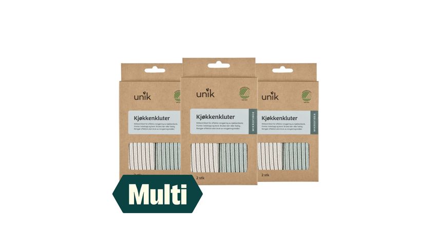 3 x Unik Kjøkkenklut Mikrofiber 2pk