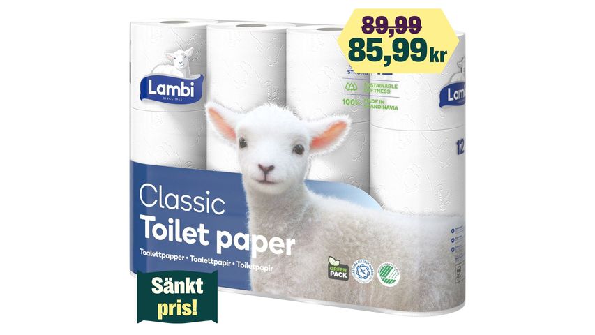 Lambi Toalettpapper Classic 12-p