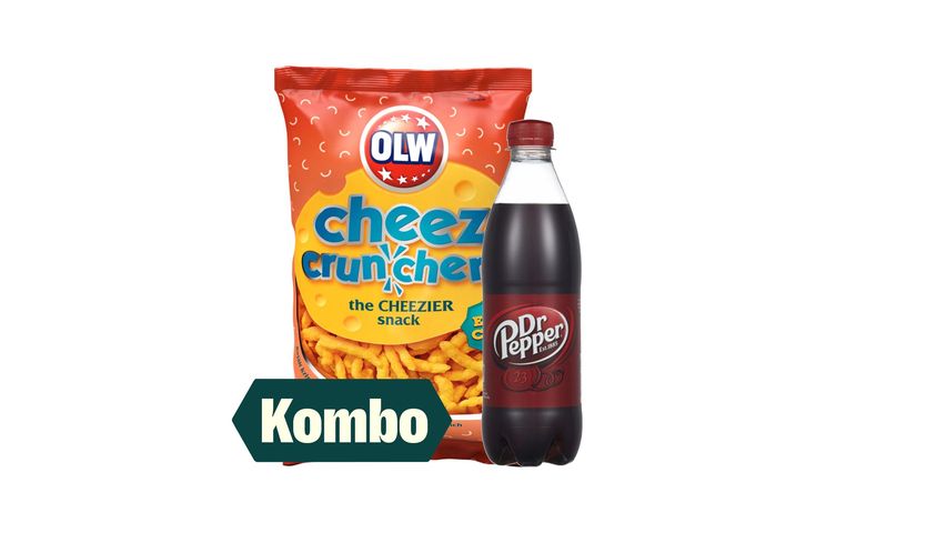 Cheez Chruncherz & Dr Pepper