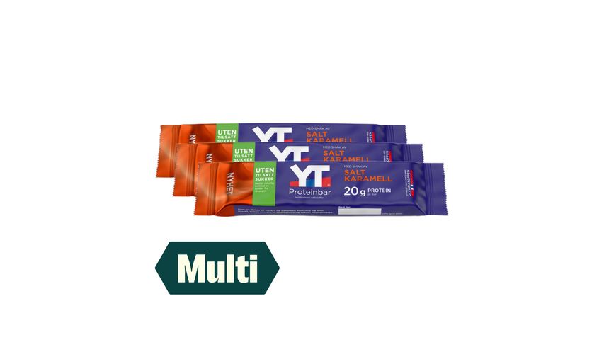 3 x YT Proteinbar Salt karamell 50g