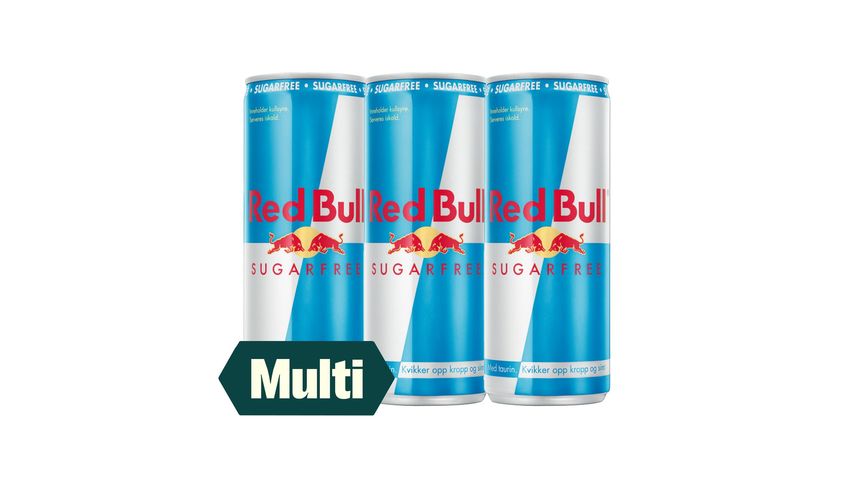 3 x Red Bull Energidrikk Sukkerfri 250ml