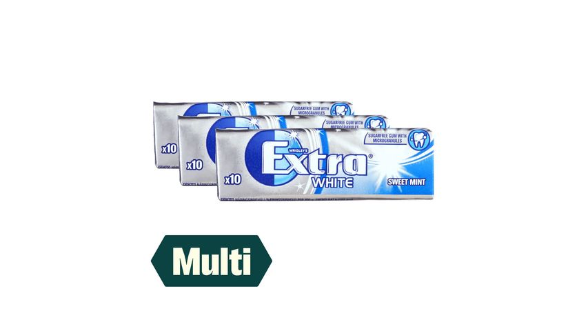 3 x Extra Sweet Mint Tyggis 14g