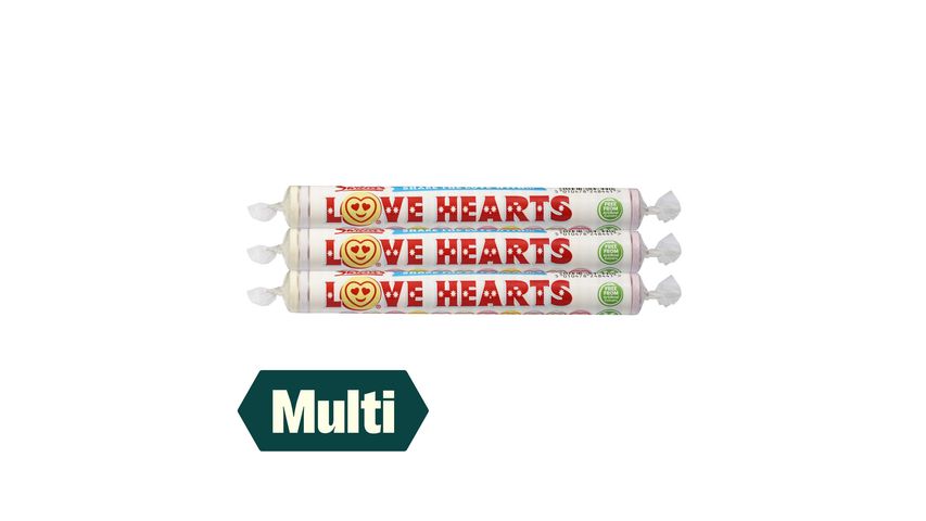 3 x Swizzels Love Hearts Giant 52g