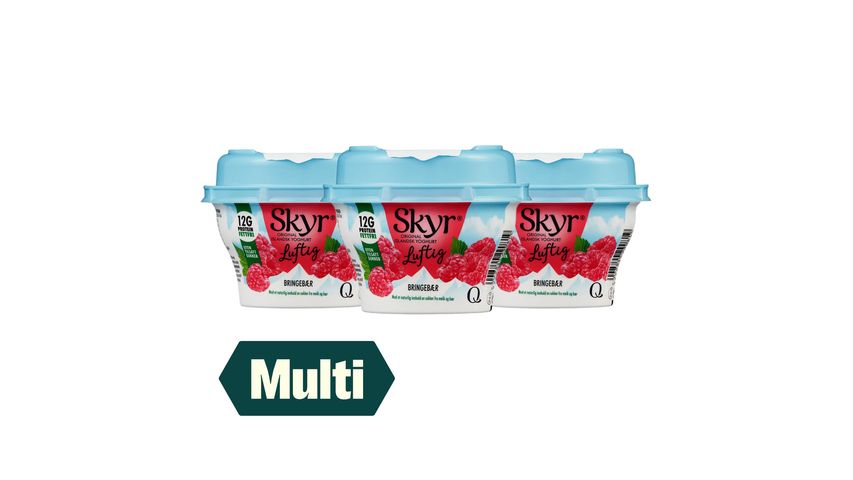 3 x Skyr Luftig Bringebær 130g